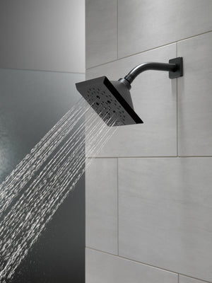 Universal Showering Components Square 1.75 gpm Showerhead in Matte Black - 5 Spray Settings