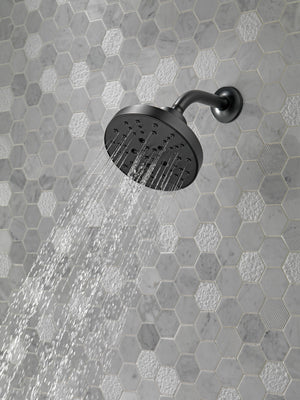 Universal Showering Components Round 1.75 gpm Showerhead in Matte Black - 5 Spray Settings
