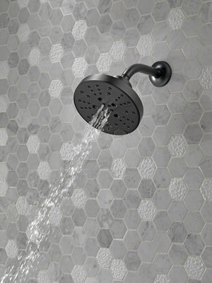 Universal Showering Components Round 1.75 gpm Showerhead in Matte Black - 5 Spray Settings