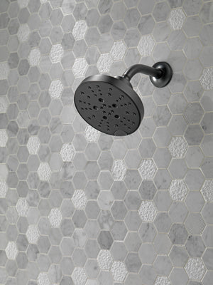 Universal Showering Components Round 1.75 gpm Showerhead in Matte Black - 5 Spray Settings