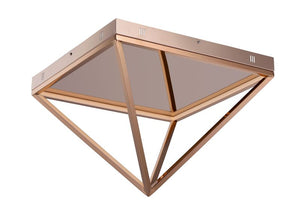 Pyramid 19.75' Single Light Flush Mount in Rose Gold