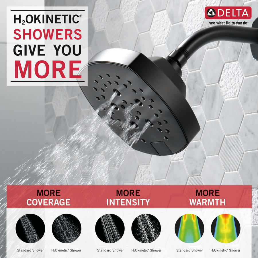 Universal Showering Components 1.75 gpm Showerhead in Matte Black - 5 Spray Settings