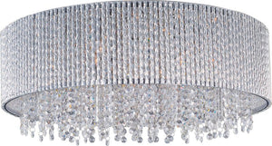 Spiral 22' 10 Light Flush Mount in Polished Chrome