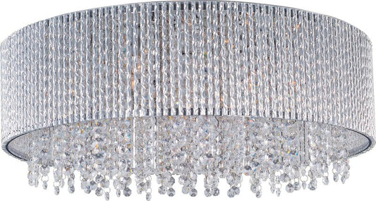 Spiral 22" 10 Light Flush Mount in Polished Chrome