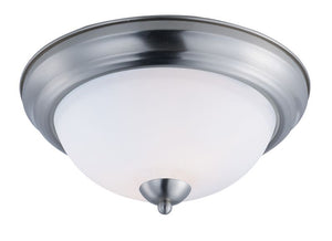 13.25' Satin Nickel Taylor Flush Mount Light with E26 Medium Incandescent Bulb