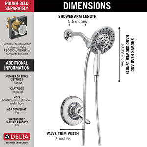 Linden Single-Handle Shower Only in Chrome - Pull Down Hand Shower