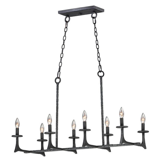 Anvil 16.5" 8 Light Chandelier in Natural Iron