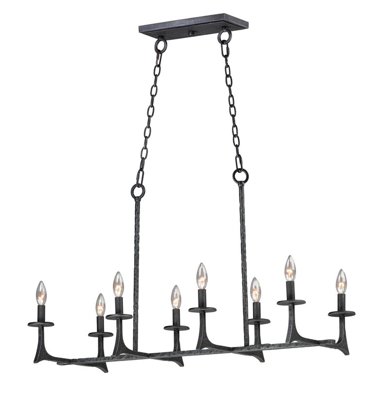 Anvil 16.5' 8 Light Chandelier in Natural Iron