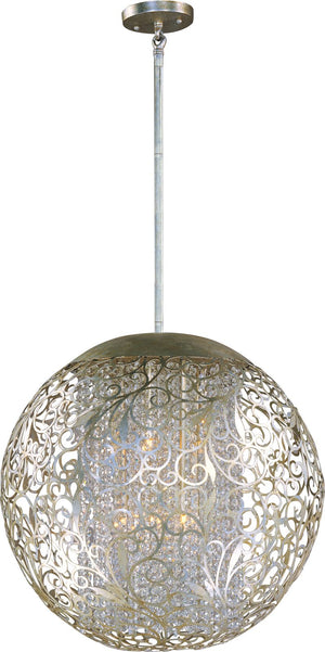 Arabesque 23' 9 Light Single Pendant in Golden Silver