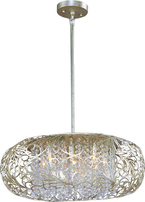 Arabesque 24' 9 Light Single Pendant in Golden Silver