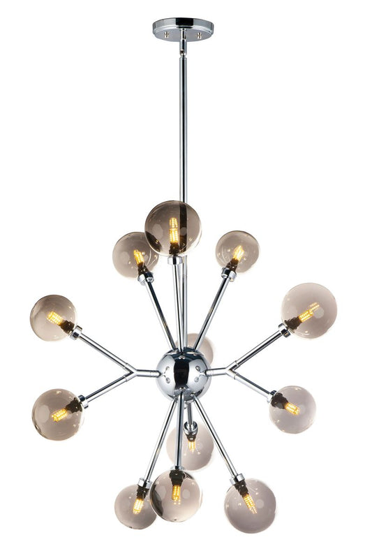 Asteroid 28.25" 12 Light Multi-Light Pendant in Polished Chrome