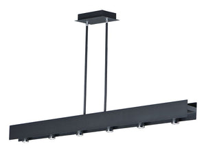 Beam 3' 6 Light Linear Pendant in Black and Polished Chrome