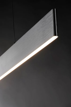 Blade 32' Single Light Linear Pendant in Brushed Aluminum
