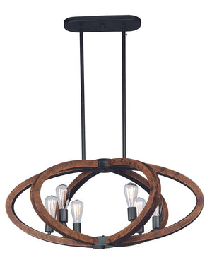 Bodega Bay 16.5' Chandelier with 6 Lights with bulbs included - Anthracite