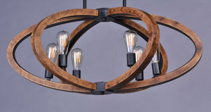 Bodega Bay 22.25' 6 Light Chandelier/Linear Pendant in Anthracite