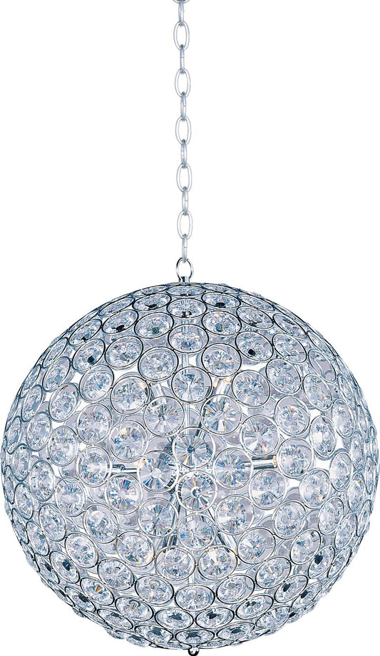 Brilliant 24" 12 Light Single Pendant in Polished Chrome