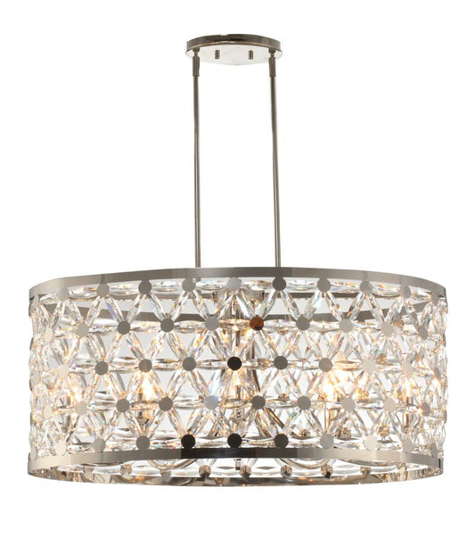 Cassiopeia 16.25" 8 Light Entry Foyer Pendant in Polished Nickel