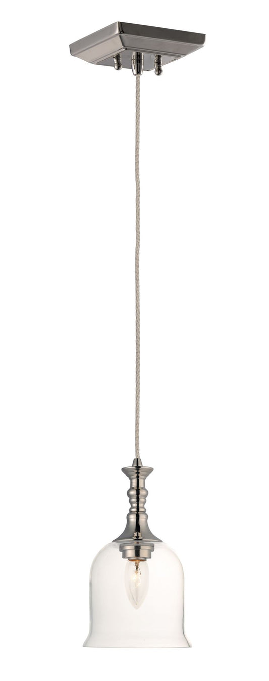 Centennial 6.25" Single Light Suspension Pendant in Polished Nickel