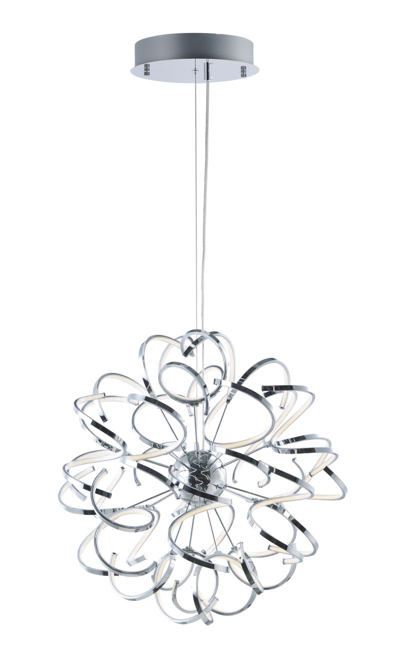 Chaos 31.5' Single Light Pendant in Polished Chrome