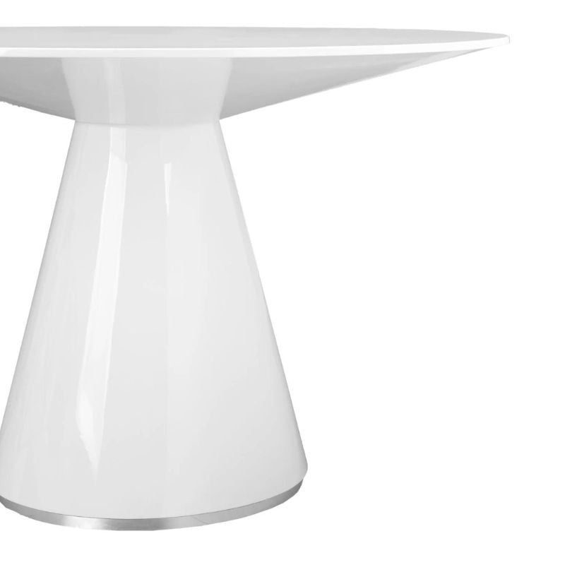 Moe's Home Otago Round Dining Table in White (29.5' x 47' x 47') - KC-1028-18