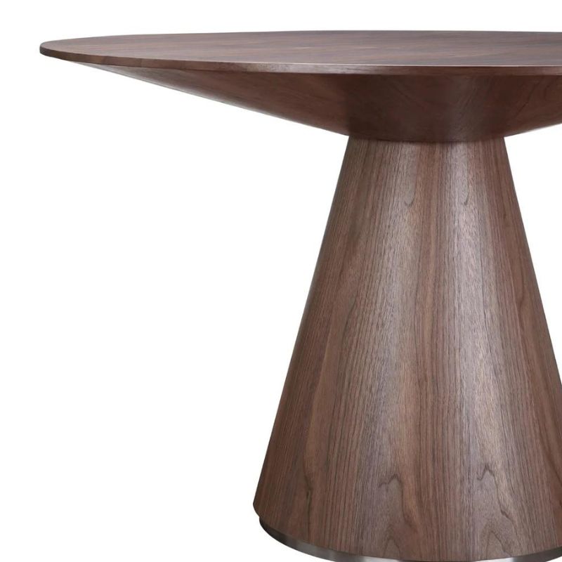 Moe's Home Otago Round Dining Table in Walnut (29.5' x 47' x 47') - KC-1028-03