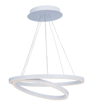 Cirque 23.75' 2 Light Single Pendant in Matte White