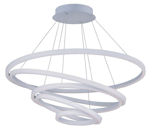 Cirque 39" 5 Light Entry Foyer Pendant in Matte White