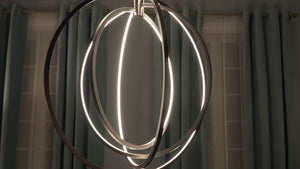 Concentric 36' 4 Light Single Pendant in Bronze