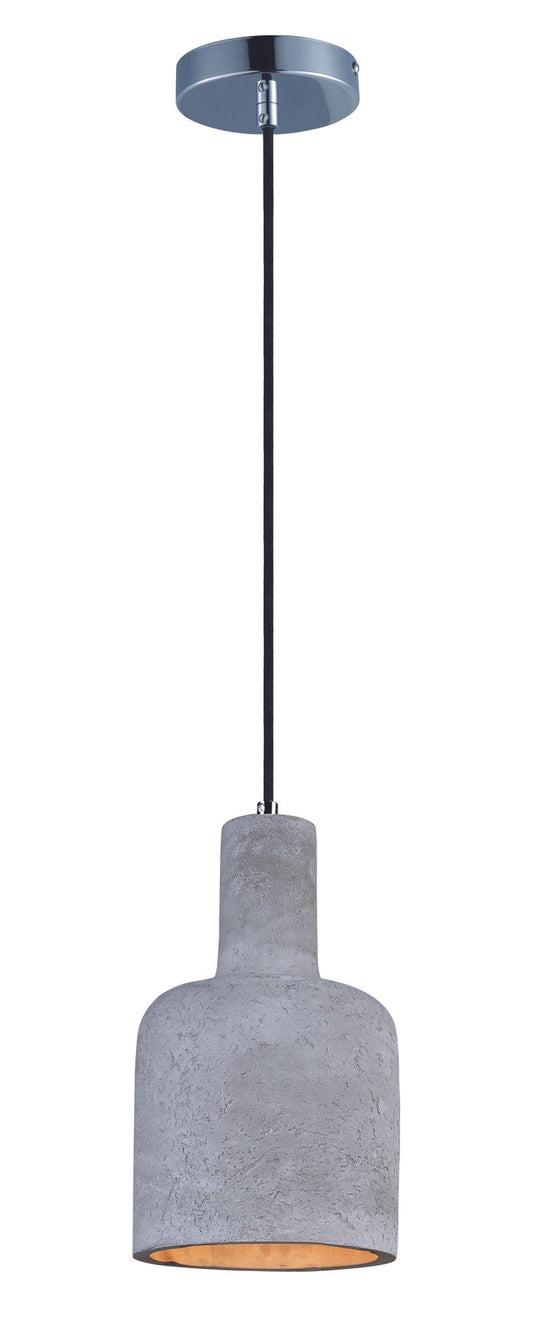 Crete 7.5" Single Light Pendant in Polished Chrome