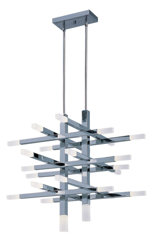 Crossroads 30" 26 Light Single Pendant in Polished Chrome