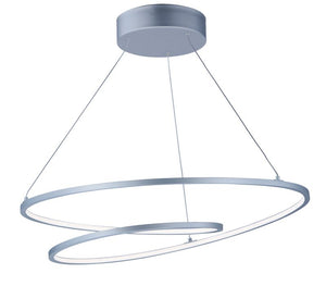 Cycle Single Light Entry Foyer Pendant in Matte Silver