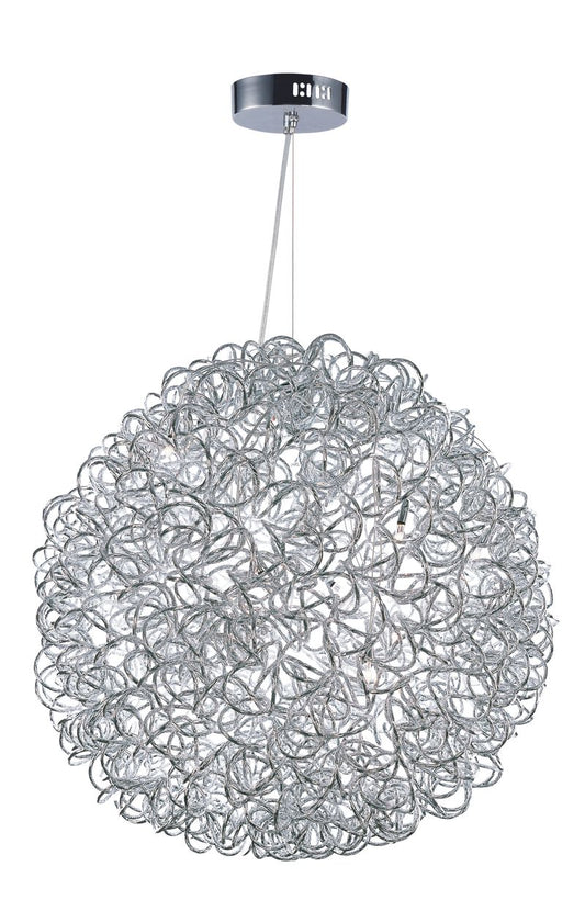 Dazed 23.5" 12 Light Single Pendant in Polished Chrome