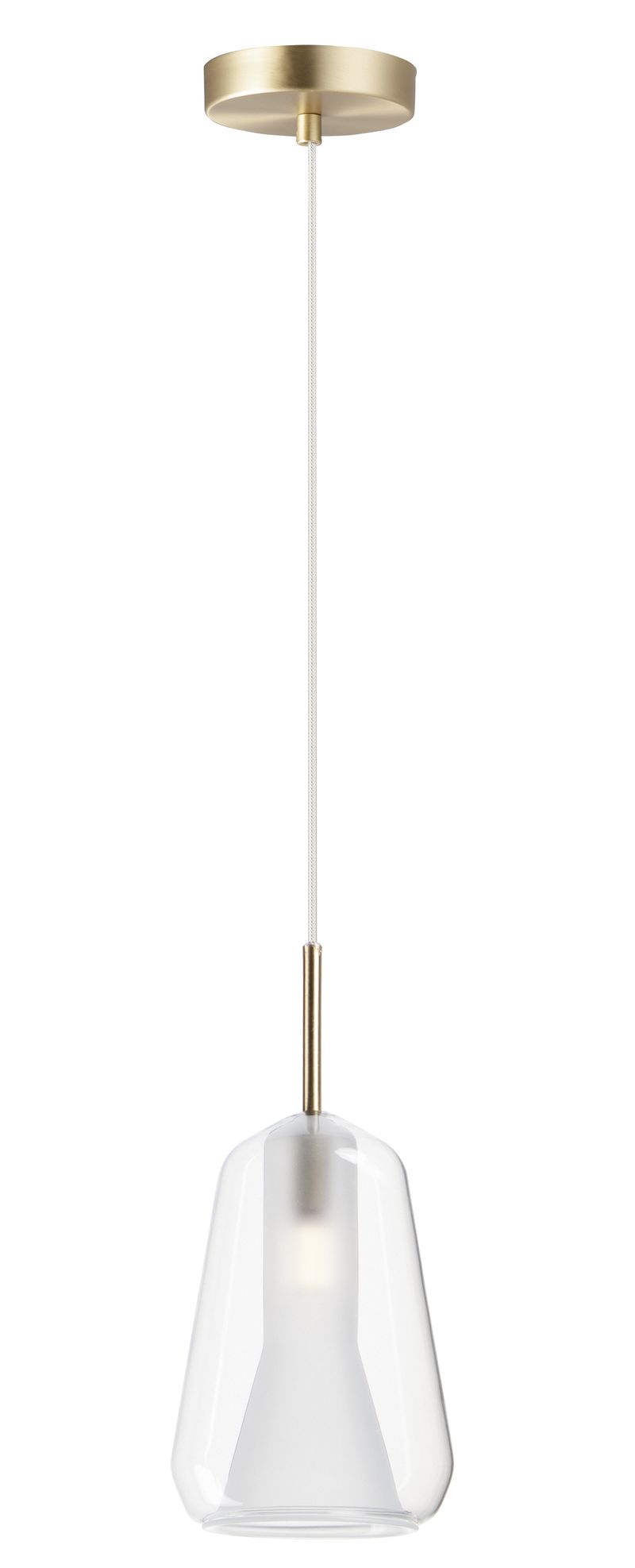 Deuce 5.5' Single Light Pendant in Satin Brass