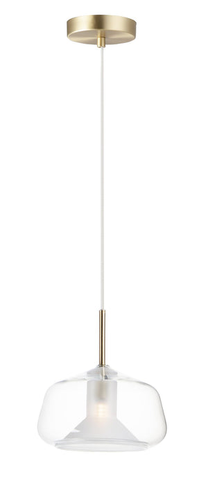 Deuce 7.75' Single Light Pendant in Satin Brass