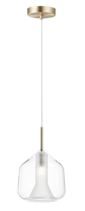 Deuce 6.75' Single Light Pendant in Satin Brass