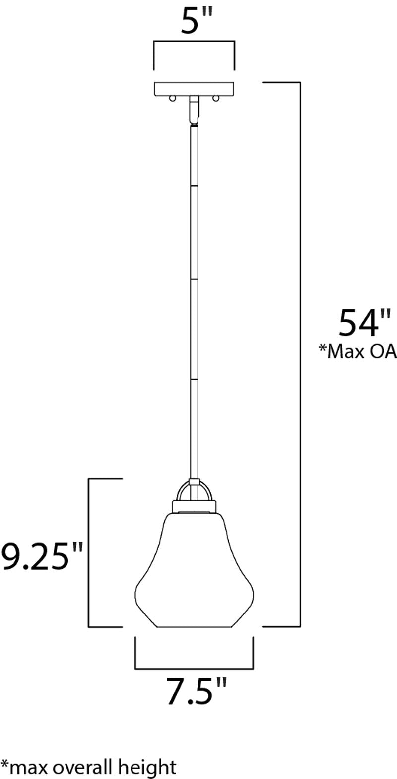 Dianne 7.5' Single Light Pendant in Satin Nickel