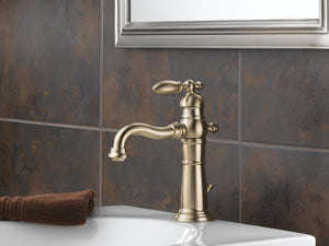 Victorian Single-Handle Bathroom Faucet in Champagne Bronze