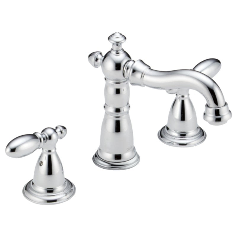 Victorian Widespread Two-Handle Bathroom Faucet in Chrome