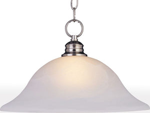 Essentials - 9106x 16' Single Light Pendant in Satin Nickel with Frosted Glass Finish