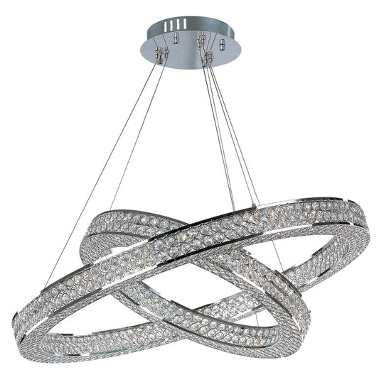 Eternity 30" Single Light 2-Tier Single Pendant in Polished Chrome