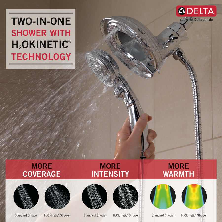 Universal Showering Components 6.13' 2.5 gpm Showerhead in Chrome - Pull Down Hand Shower