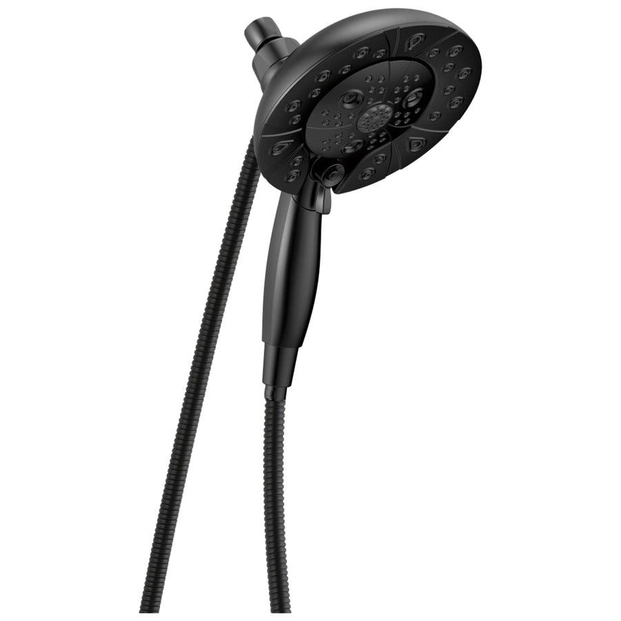 Universal Showering 6.88' Showerhead in Matte Black - Pull Down Hand Shower