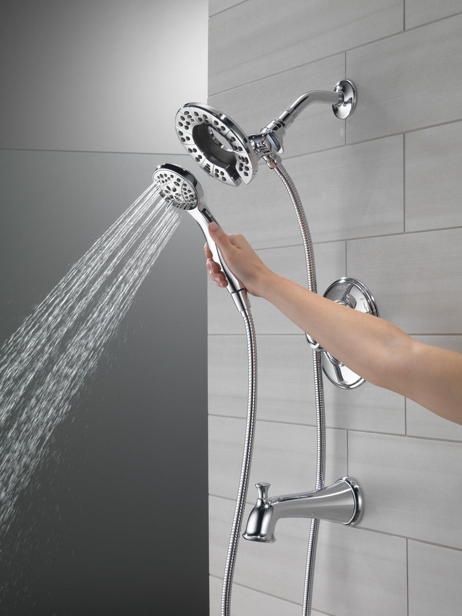 Linden Single-Handle Tub & Shower in Chrome - Pull Down Hand Shower