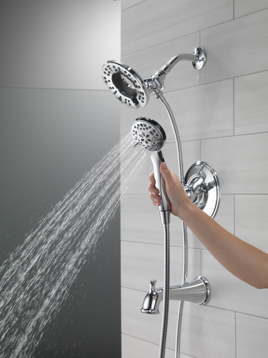 Linden Single-Handle Tub & Shower in Chrome - Pull Down Hand Shower
