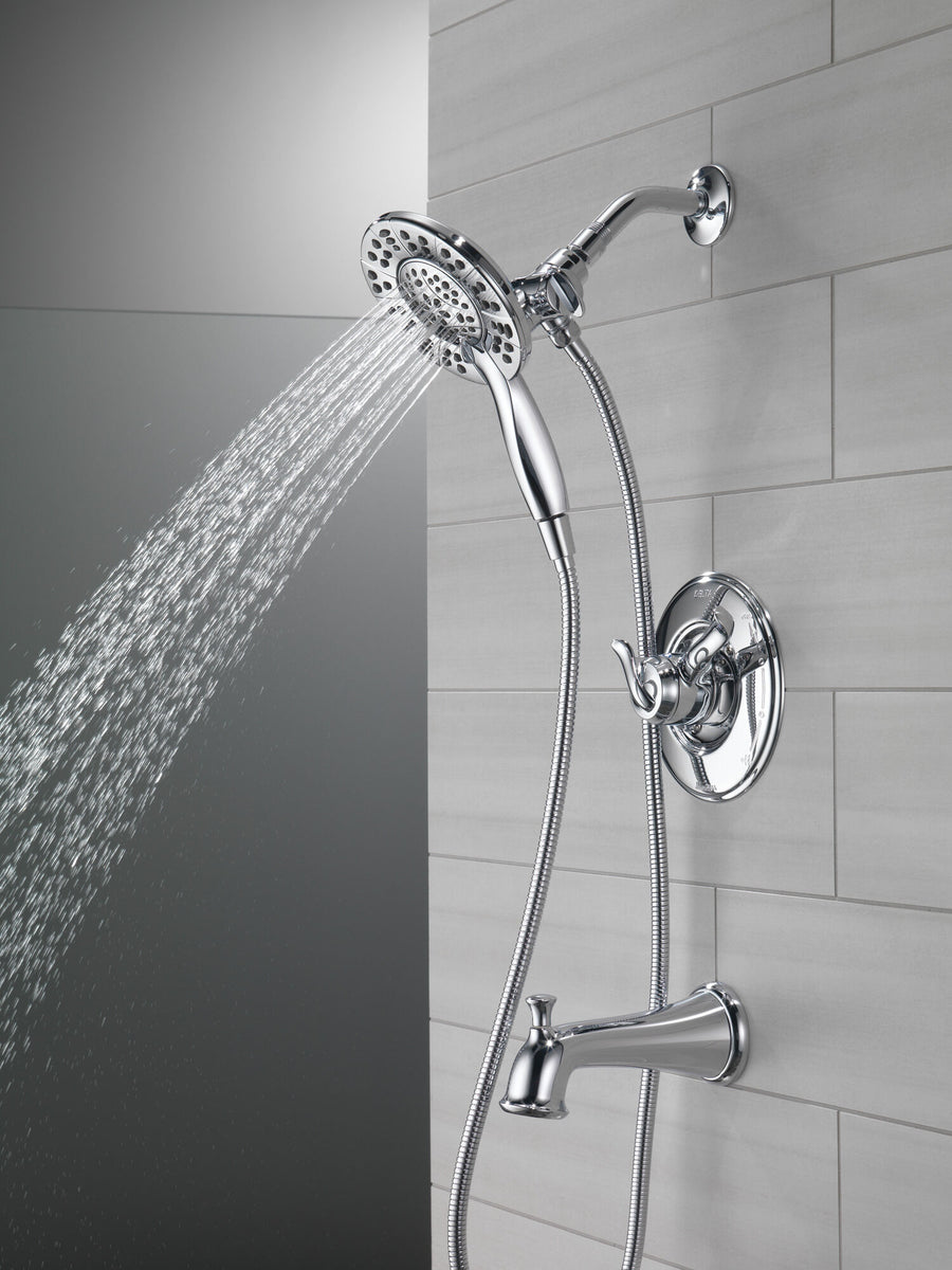 Linden Single-Handle Tub & Shower in Chrome - Pull Down Hand Shower