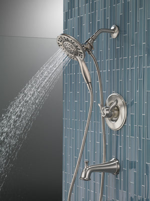 Linden Single-Handle Tub & Shower in Stainless - Pull Down Hand Shower