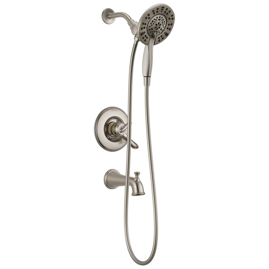 Linden Single-Handle Tub & Shower in Stainless - Pull Down Hand Shower