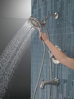 Linden Single-Handle Tub & Shower in Stainless - Pull Down Hand Shower