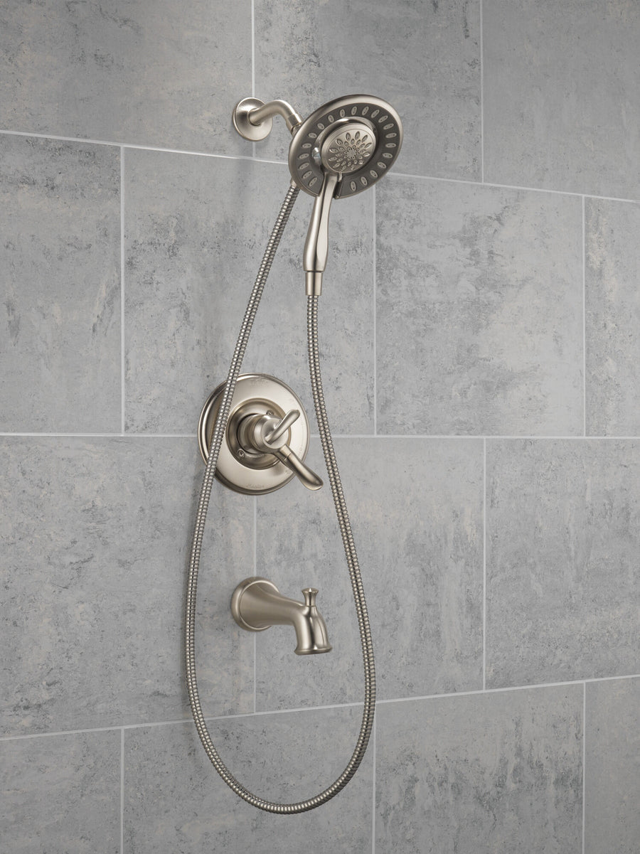 Linden Single-Handle Tub & Shower in Stainless - Pull Down Hand Shower