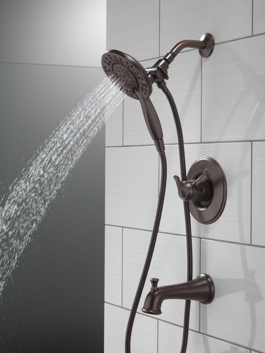 Linden Single-Handle Tub & Shower in Venetian Bronze - 4 Spray Settings